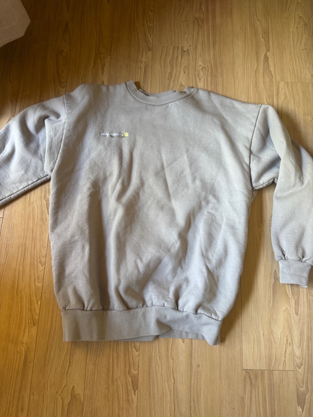 Heavy Manners Neutral Gray Crewneck Sweatshirt